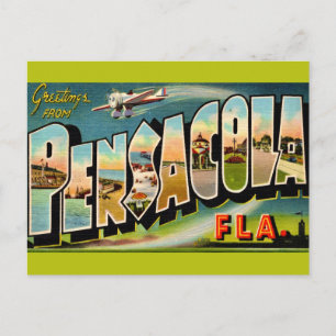 Cartão postal antigo de Pensacola Flórida