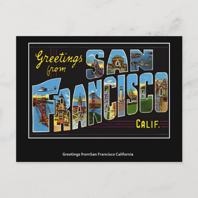 Cartão Postal Antigo de São Francisco (Frente)