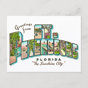 Cartão postal antigo de St Petersburg FL
