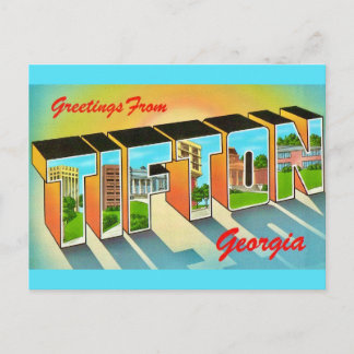 Cartão postal antigo de Tifton Geórgia