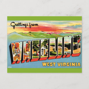 Cartão postal antigo de Wheeling WV
