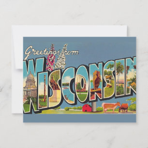 Cartão Postal Antigo de Wisconsin