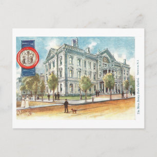Cartão postal antigo do Capitólio de Nova Jersey c