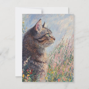 Cartão postal antigo do gato de Monet