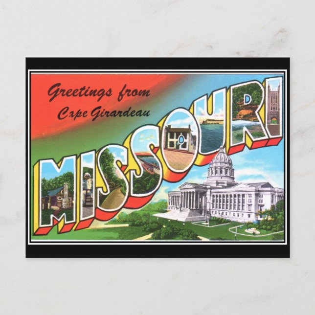 Cartão Postal Antigo do Missouri (Frente)