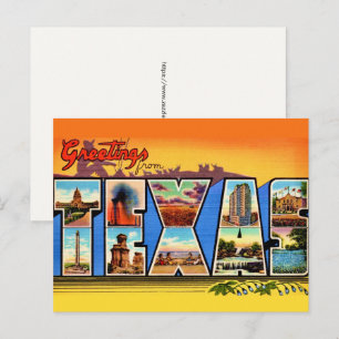 Cartão postal antigo do Texas