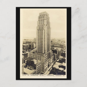 Cartão postal antigo - Edifício do Banco de Comérc