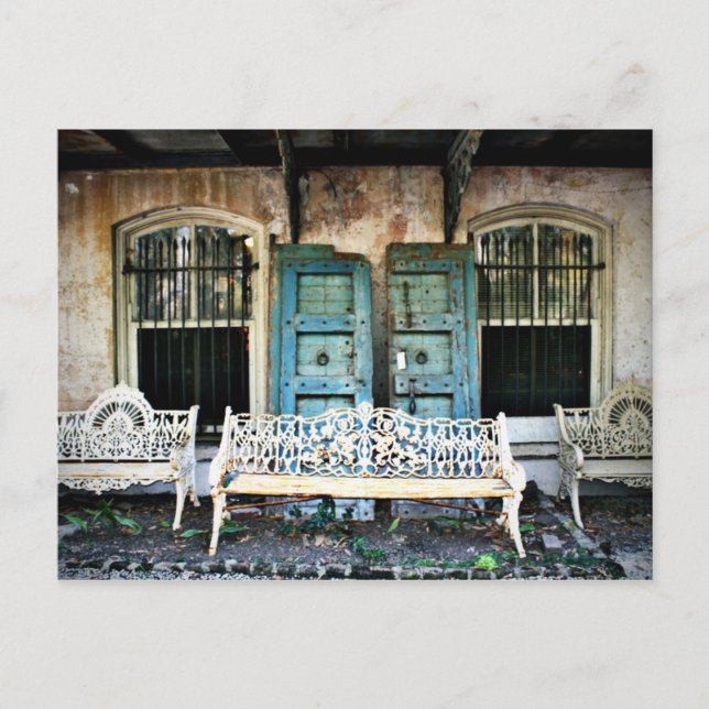 Cartão Postal Antigo edifício Savannah (Frente)