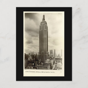 Cartão postal antigo, Empire State Building, Nova