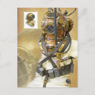 Cartão Postal Antigo Equipamento de Mergulho, História do Museu 