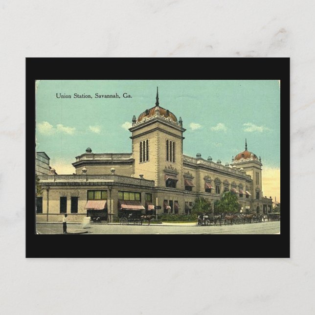 Cartão Postal Antigo, Estação da União, Savana, Ge (Frente)