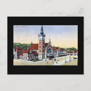 Cartão postal antigo, Estação Ferroviária de G