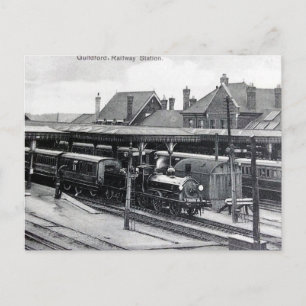 Cartão Postal Antigo - Estação Ferroviária de Guil