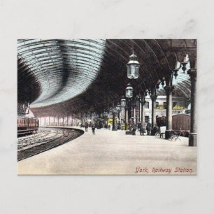 Cartão postal antigo - Estação Ferroviária de York