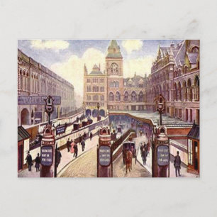 Cartão Postal Antigo - Estação Liverpool Street, L