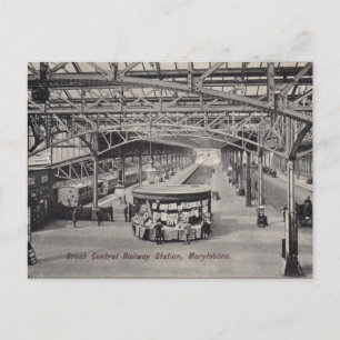 Cartão postal antigo - Estação Marylebone, Lond
