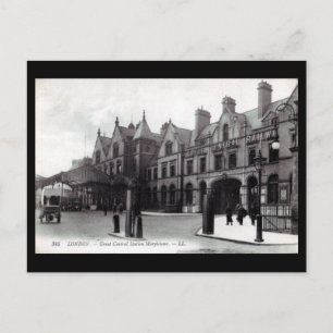 Cartão postal antigo - Estação Marylebone, Londres
