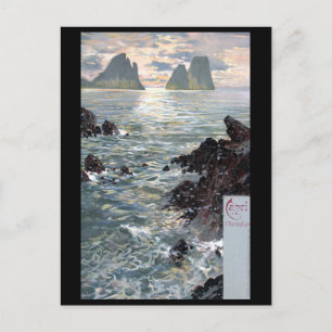 Cartão postal antigo - Faraglioni, Capri, Itália