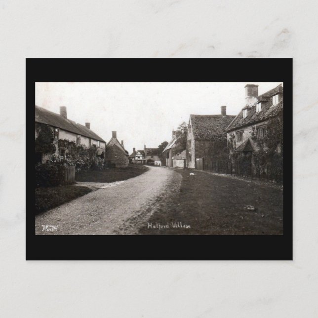 Cartão postal antigo, Halford, Warwickshire (Frente)