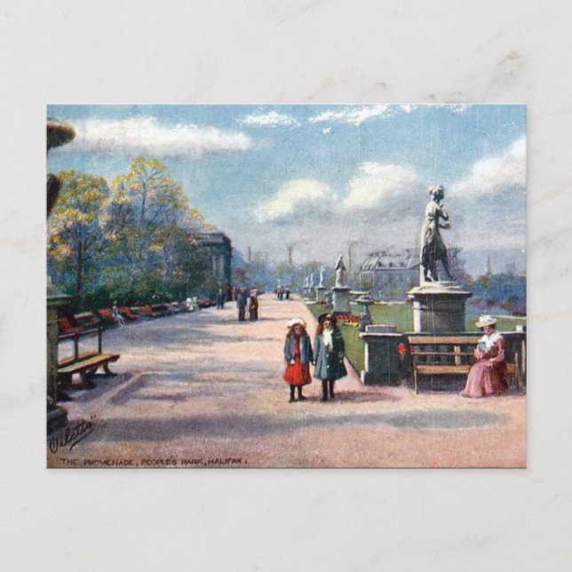 Cartão postal antigo - Halifax, Yorkshire (Frente)