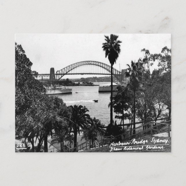 Cartão Postal Antigo - Harbour Bridge, Sydney, NSW (Frente)