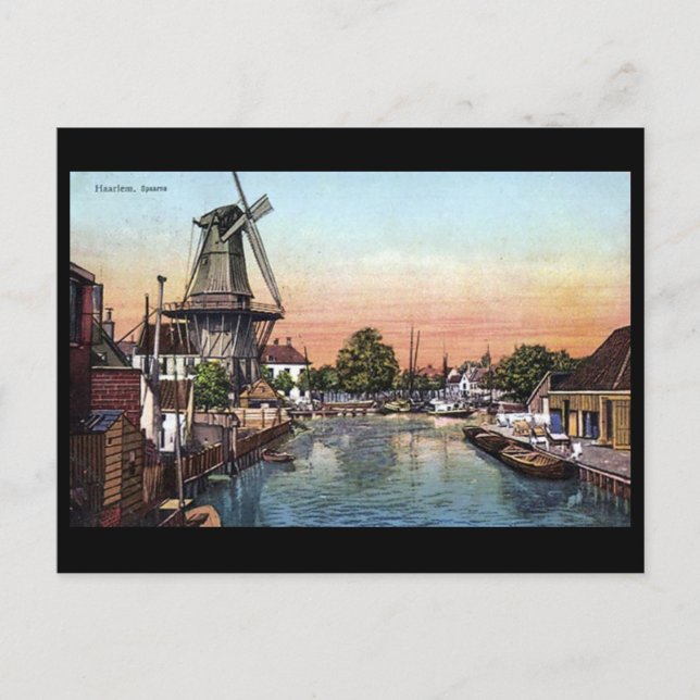 Cartão Postal Antigo - Harlem, Países Baixos (Frente)