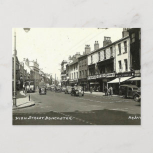 Cartão postal antigo - High Street, Doncaster, Yor
