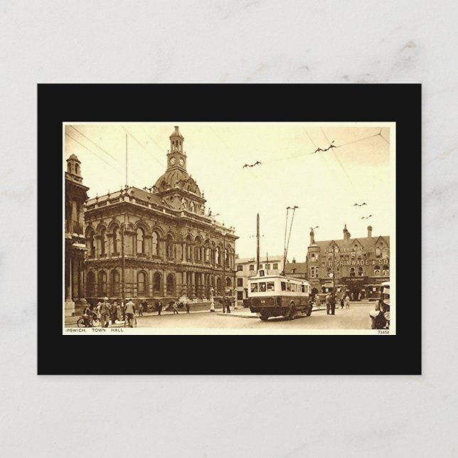 Cartão Postal Antigo, Ipswich (Frente)
