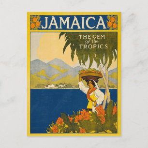 Cartão Postal Antigo Jamaicano Tropical