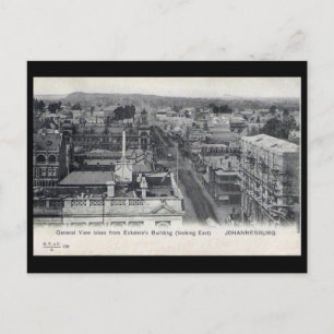 Cartão postal antigo - Joanesburgo, África do Su