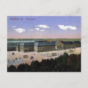 Cartão postal antigo - Karlsruhe, Alemanha