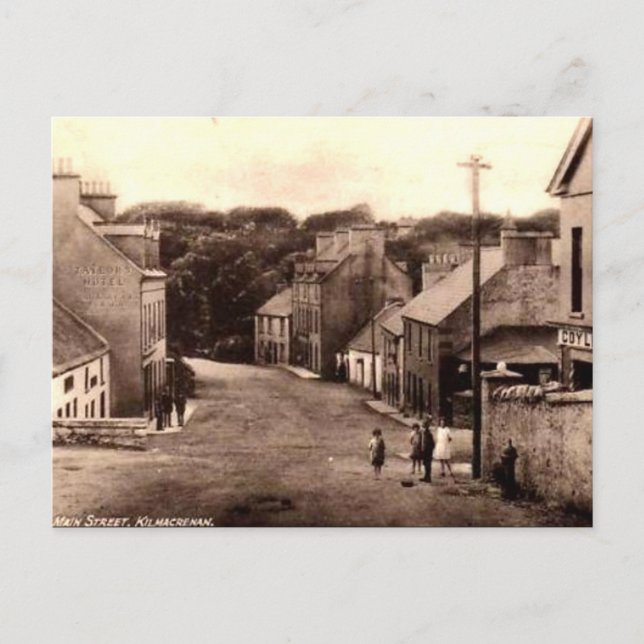 Cartão postal antigo - Kilmacrenan, Co Donegal, Ir (Frente)