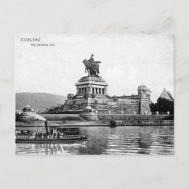 Cartão postal antigo - Koblenz, Alemanha (Frente)