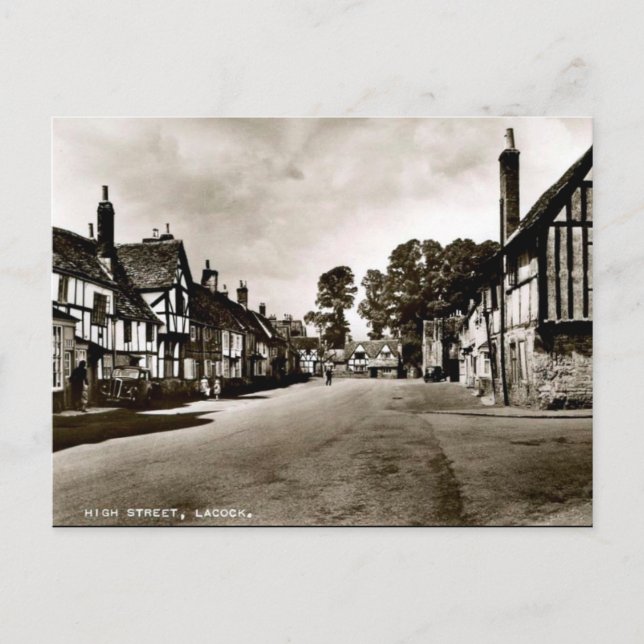 Cartão postal antigo - Lacock, Wiltshire, Inglater (Frente)