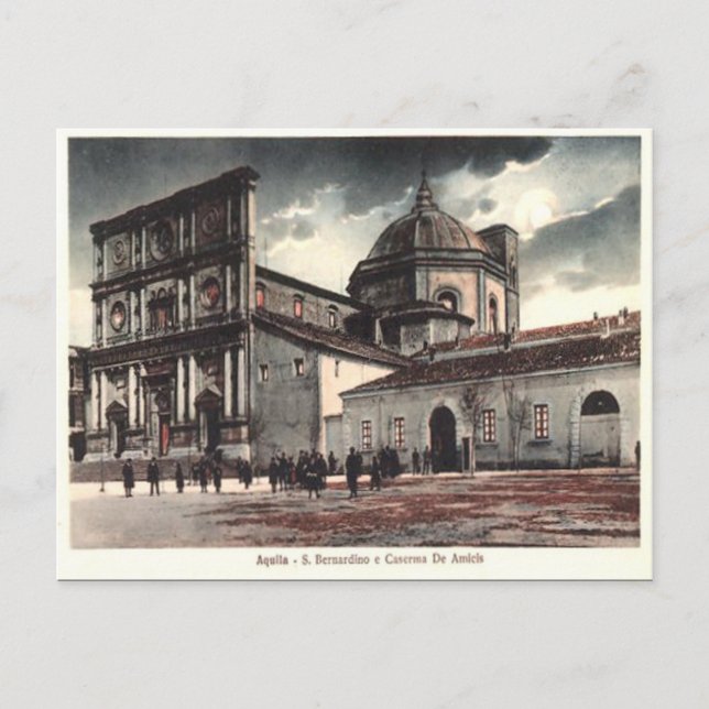 Cartão postal antigo - L'Aquila, Abruzzo, Itália (Frente)