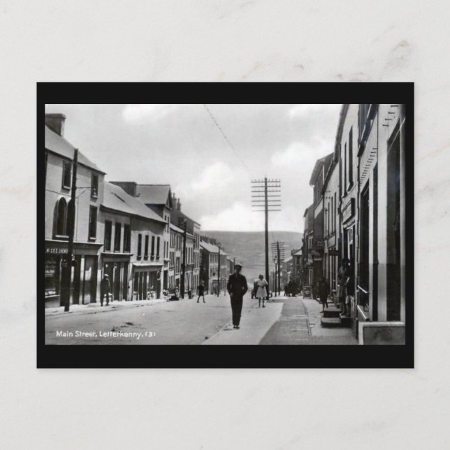 Cartão postal antigo - Letterkenny, Co Donegal, Ir (Frente)