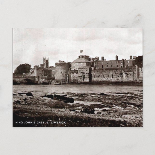 Cartão postal antigo - Limerick, Irlanda (Frente)
