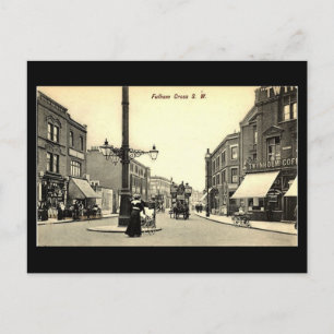 Cartão postal antigo - Londres, Fulham Cross