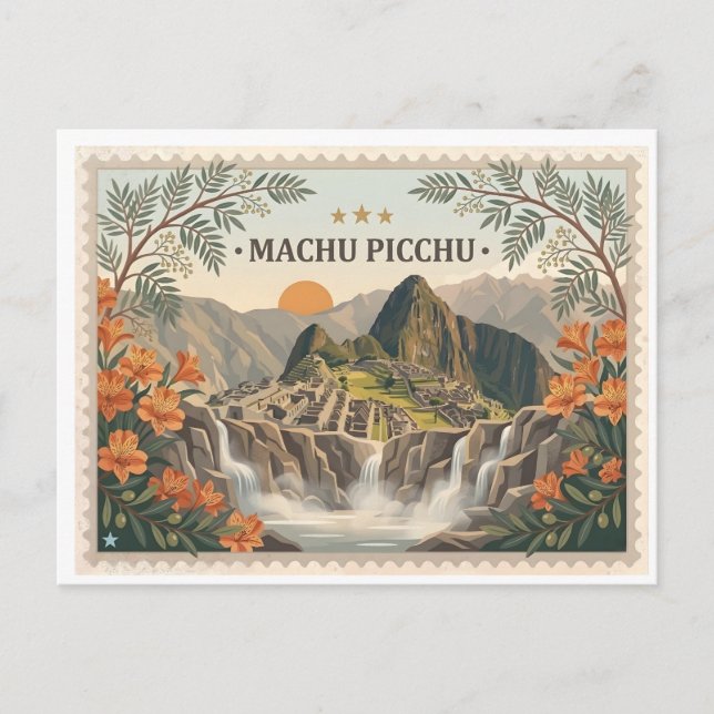 Cartão Postal Antigo Machu Picchu Peru (Frente)