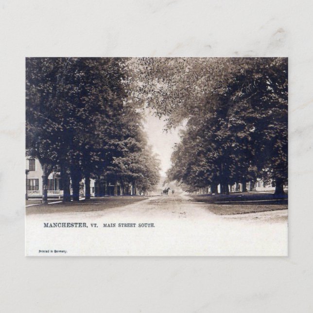Cartão postal antigo - Manchester, Vermont, EUA (Frente)