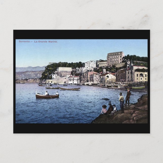 Cartão postal antigo - Marina Grande, Sorrento, It (Frente)