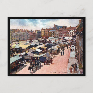 Cartão Postal Antigo - Market Place, Northampton