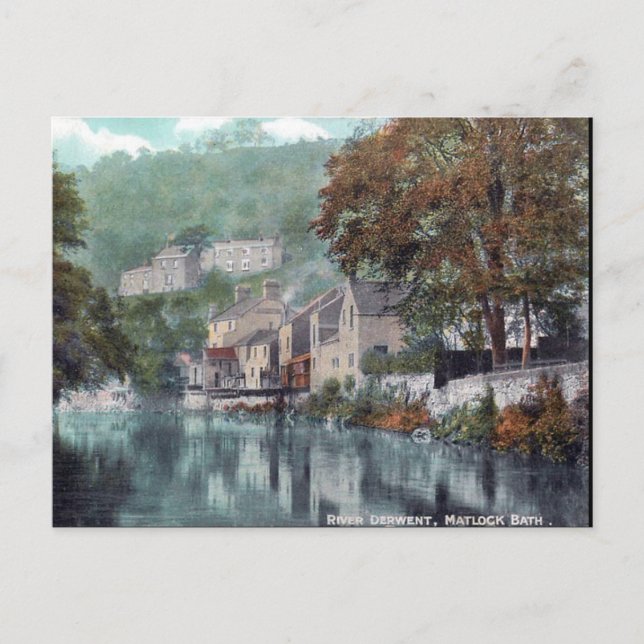 Cartão postal antigo - Matlock Bath, Derbyshire (Frente)