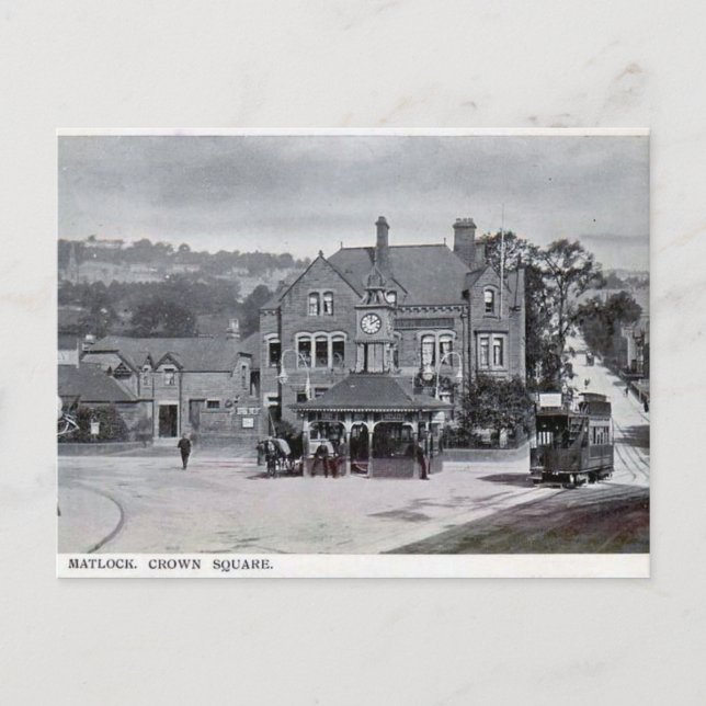 Cartão postal antigo - Matlock, Derbyshire (Frente)