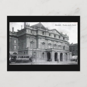 Cartão postal antigo - Milão, Ópera de La Scala
