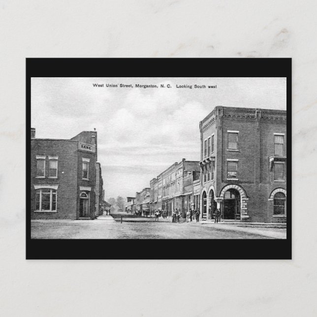 Cartão postal antigo - Morganton, Carolina do Nort (Frente)