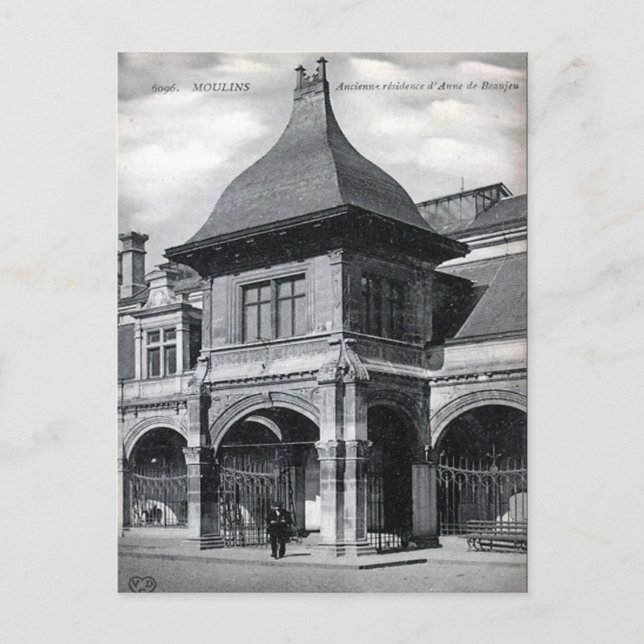 Cartão postal antigo - Moulins, Allier, França (Frente)