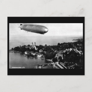 Cartão postal antigo - nave aérea sobre Friedric