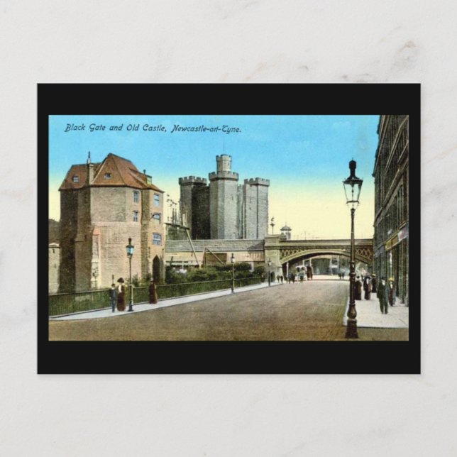 Cartão postal antigo - Newcastle-upon-Tyne (Frente)