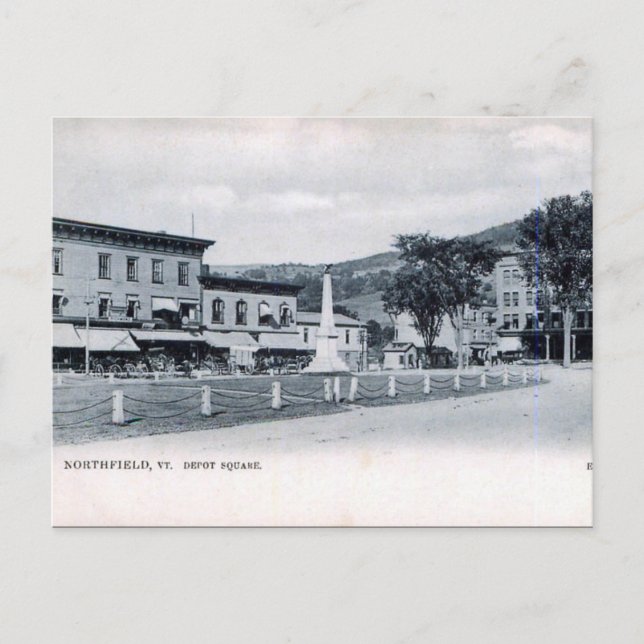 Cartão postal antigo - Northfield, Vermont, EUA (Frente)